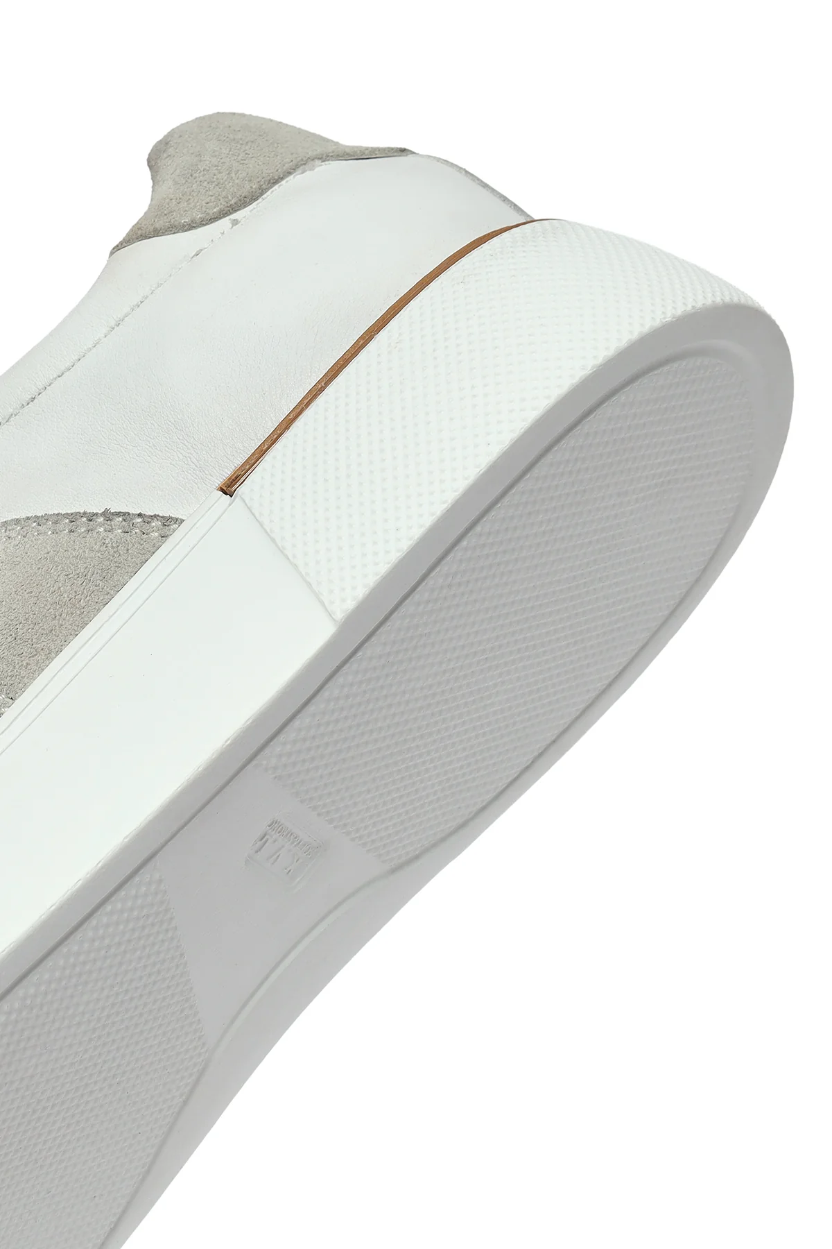 Erkek Beyaz Bağcıklı Deri Sneaker - Image 8