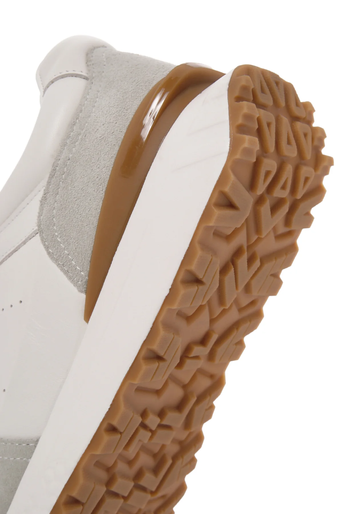 Erkek Beyaz Bağcıklı Kalın Tabanlı Deri Casual Sneaker - Image 9