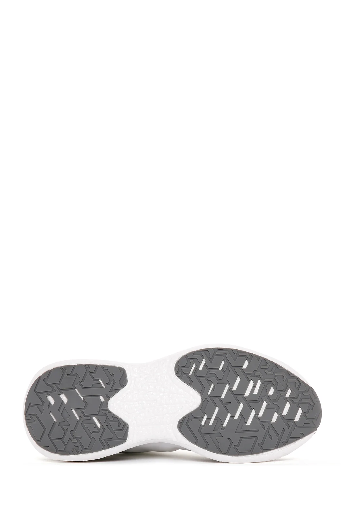 Erkek Beyaz Bağcıklı Kalın Tabanlı Deri Sneaker - Image 4