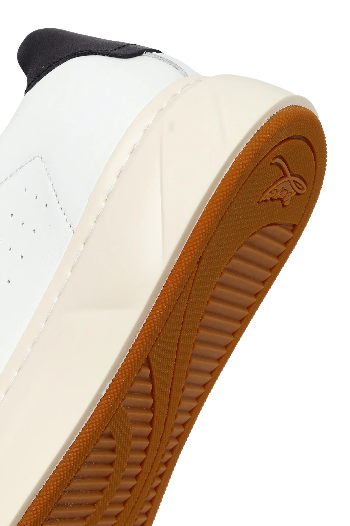 Erkek Beyaz Bağcıklı Kalın Tabanlı Deri Sneaker - Image 8