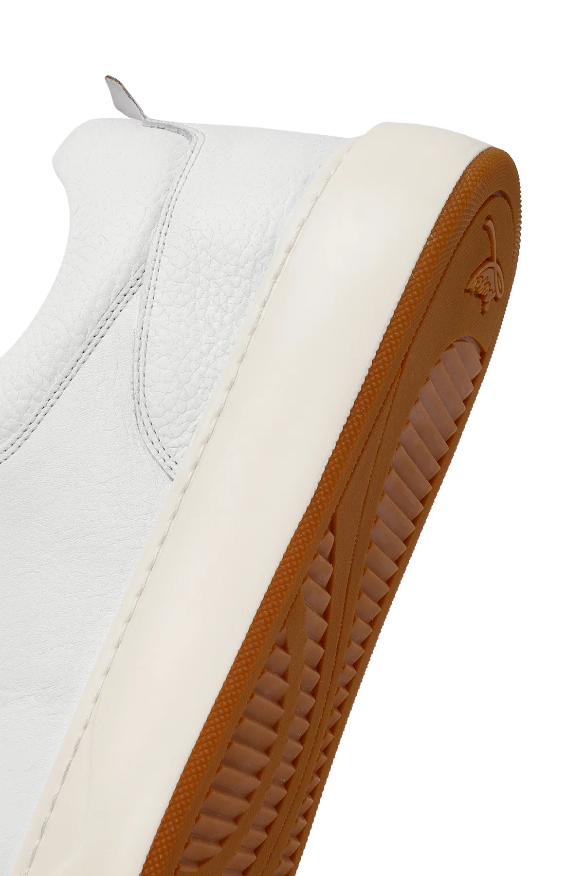 Erkek Beyaz Bağcıklı Kalın Tabanlı Deri Sneaker - Image 8