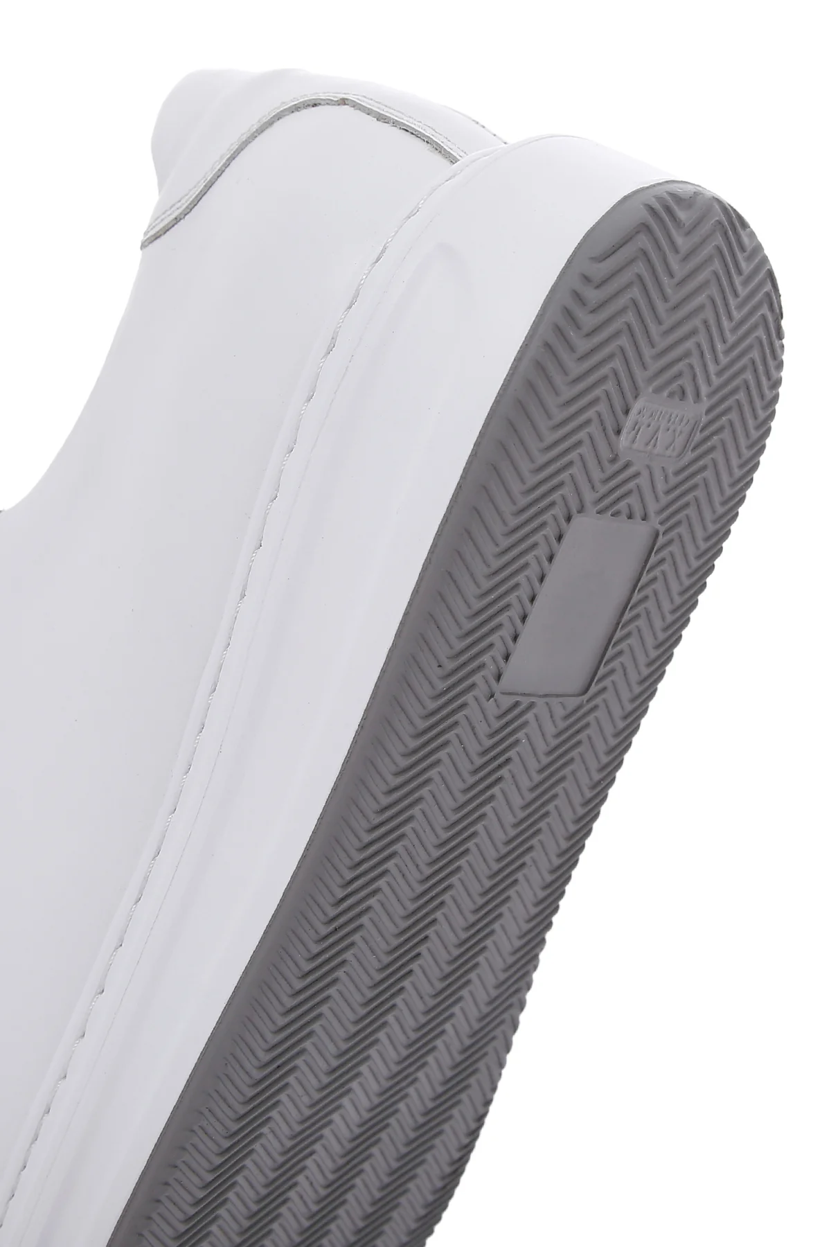 Erkek Beyaz Deri Kalın Tabanlı Sneaker - Image 8