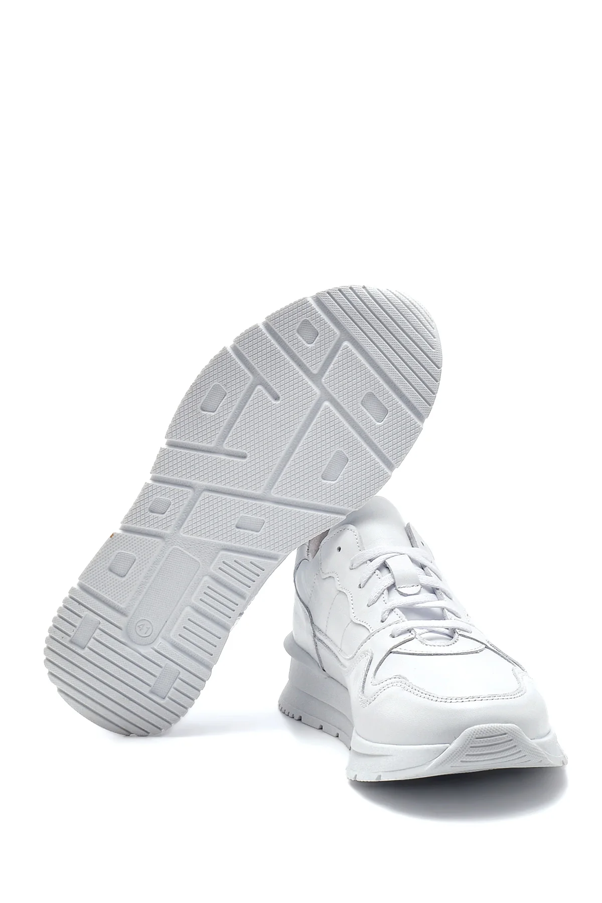 Erkek Beyaz Deri Sneaker - Image 4