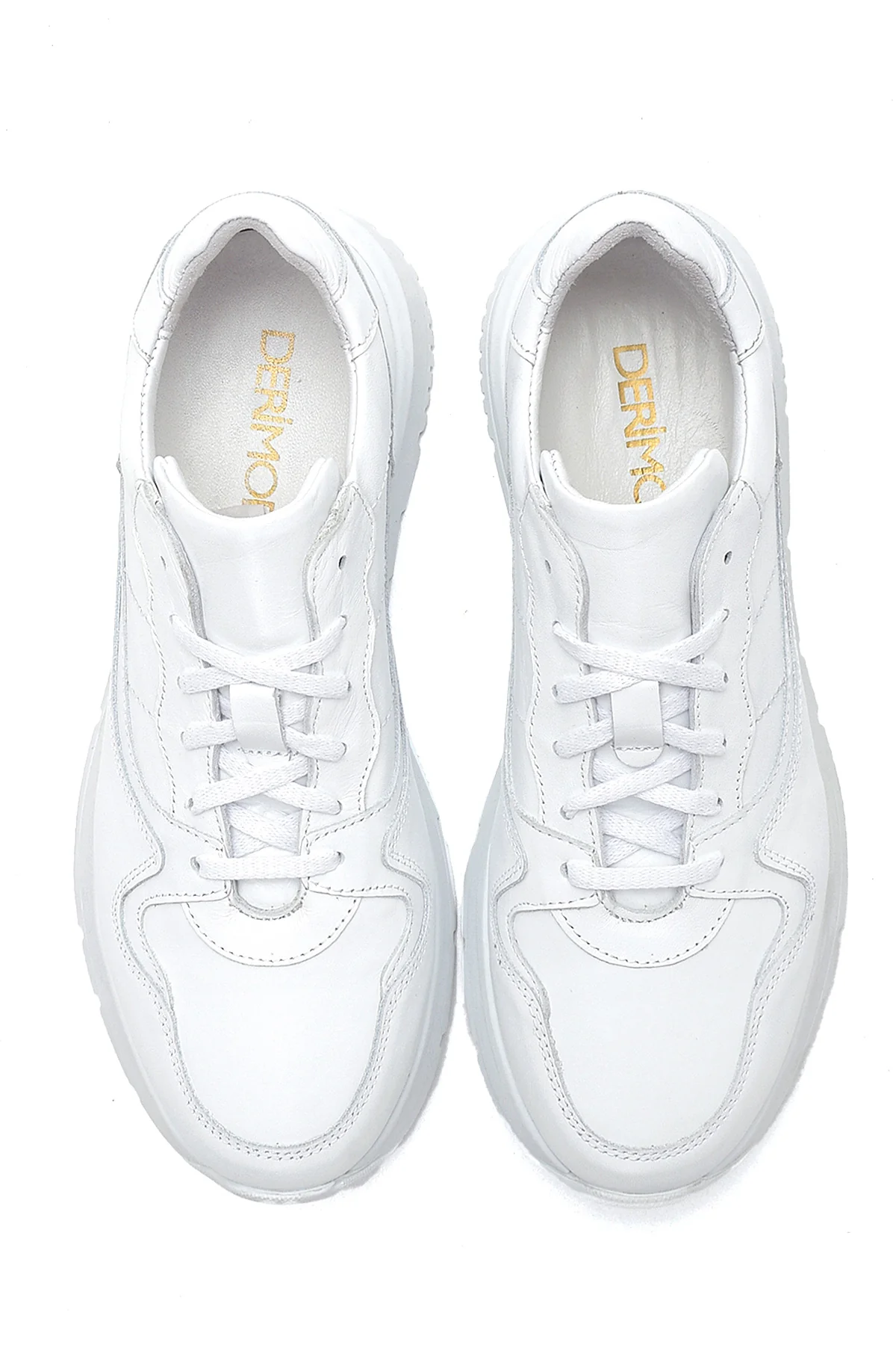 Erkek Beyaz Deri Sneaker - Image 6