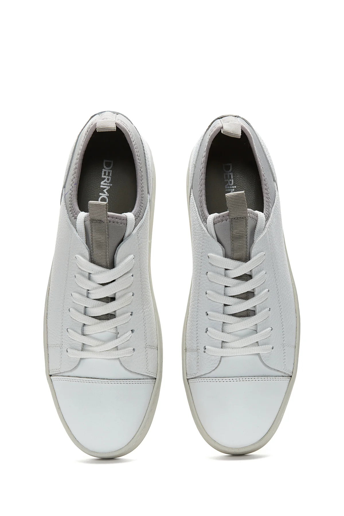 Erkek Beyaz Deri Sneaker - Image 6