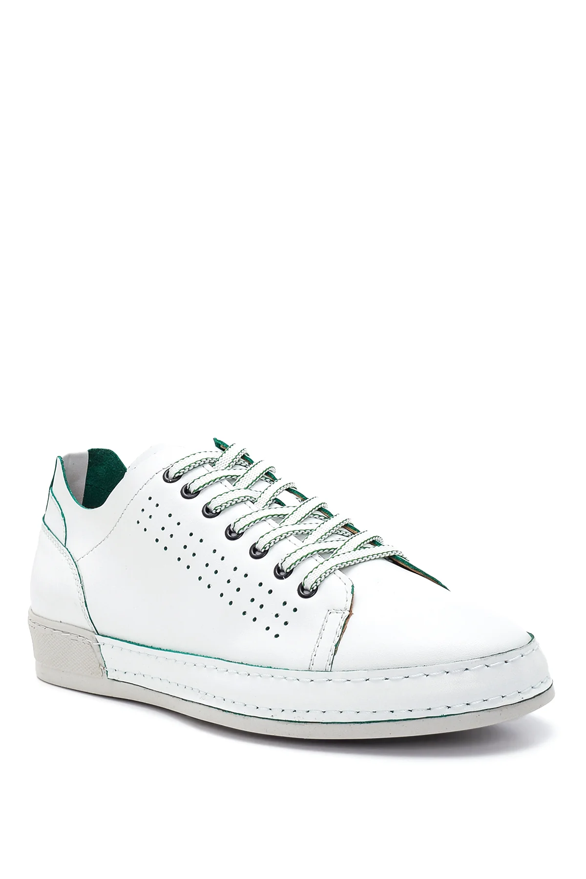 Erkek Beyaz Deri Sneaker - Image 3