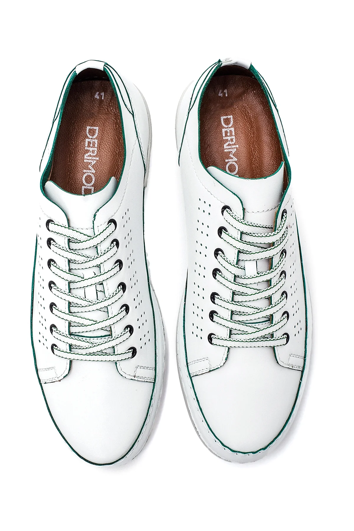 Erkek Beyaz Deri Sneaker - Image 7
