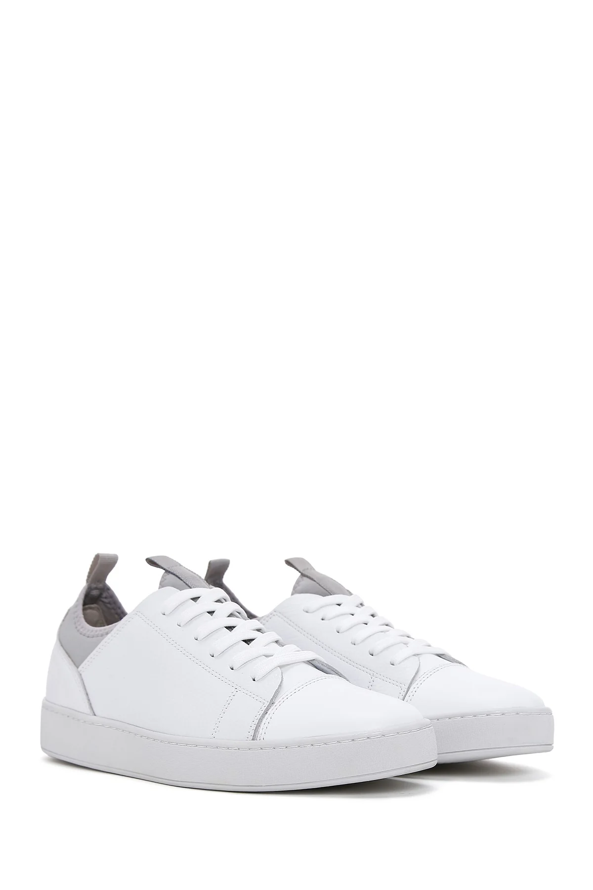 Erkek Beyaz Deri Sneaker - Image 3