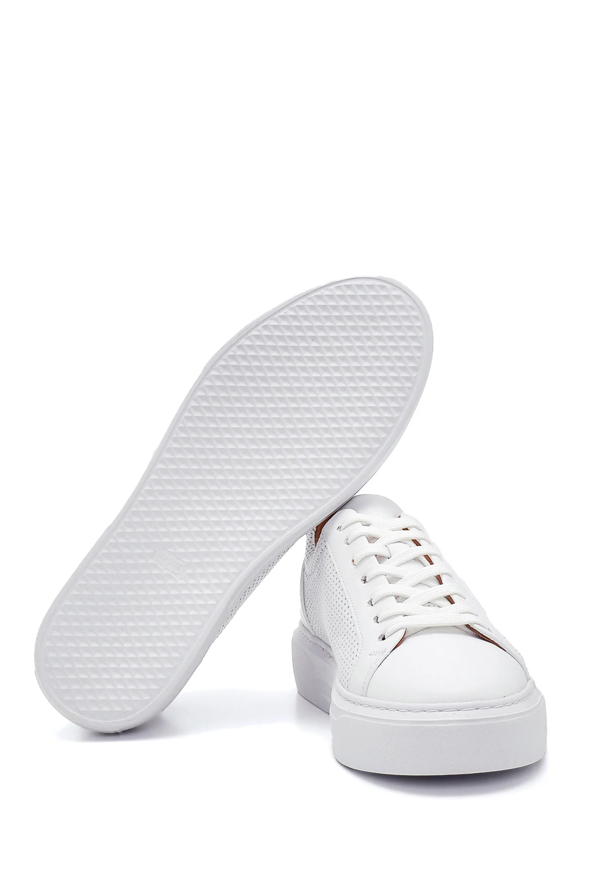 Erkek Beyaz Deri Sneaker - Image 5