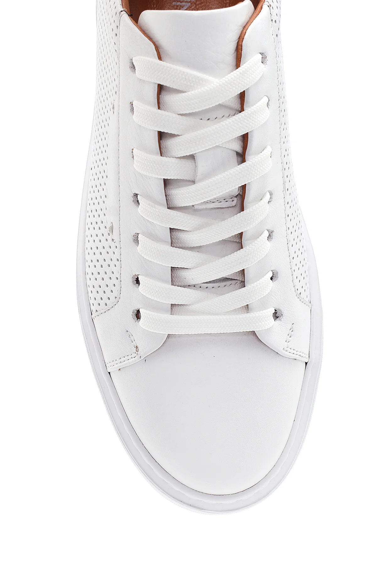 Erkek Beyaz Deri Sneaker - Image 7