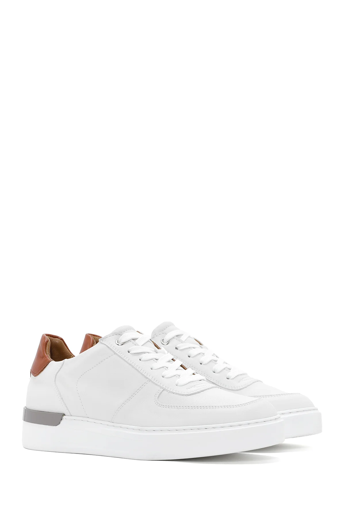 Erkek Beyaz Deri Sneaker - Image 3