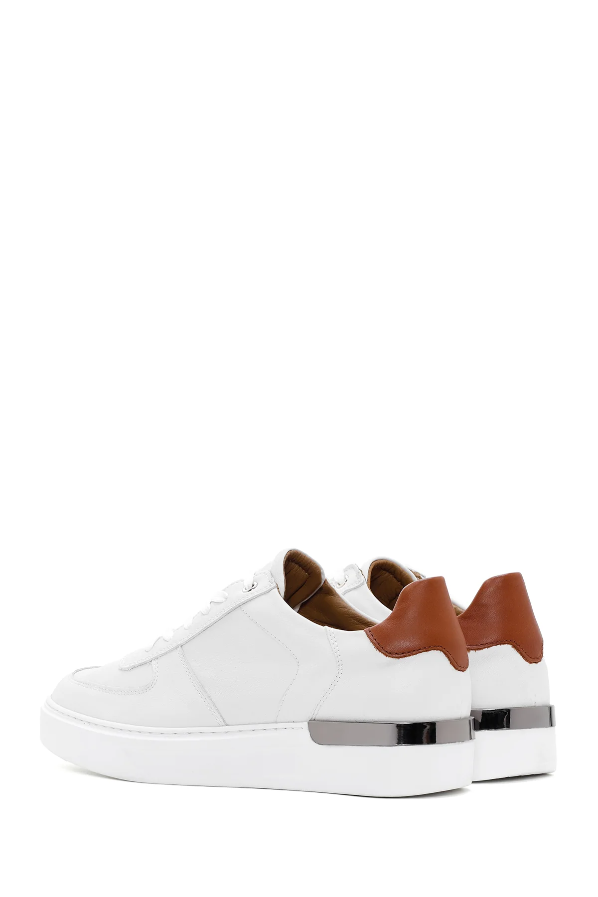 Erkek Beyaz Deri Sneaker - Image 5
