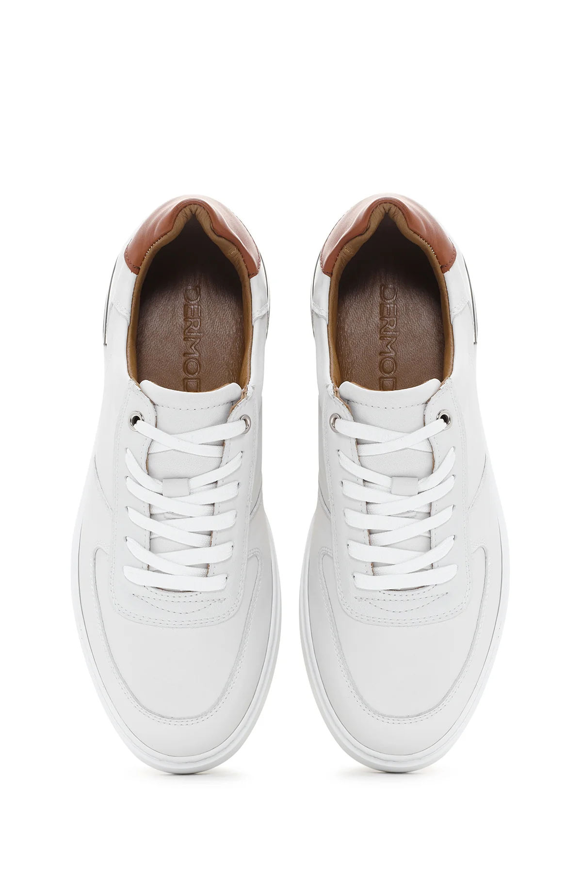 Erkek Beyaz Deri Sneaker - Image 6