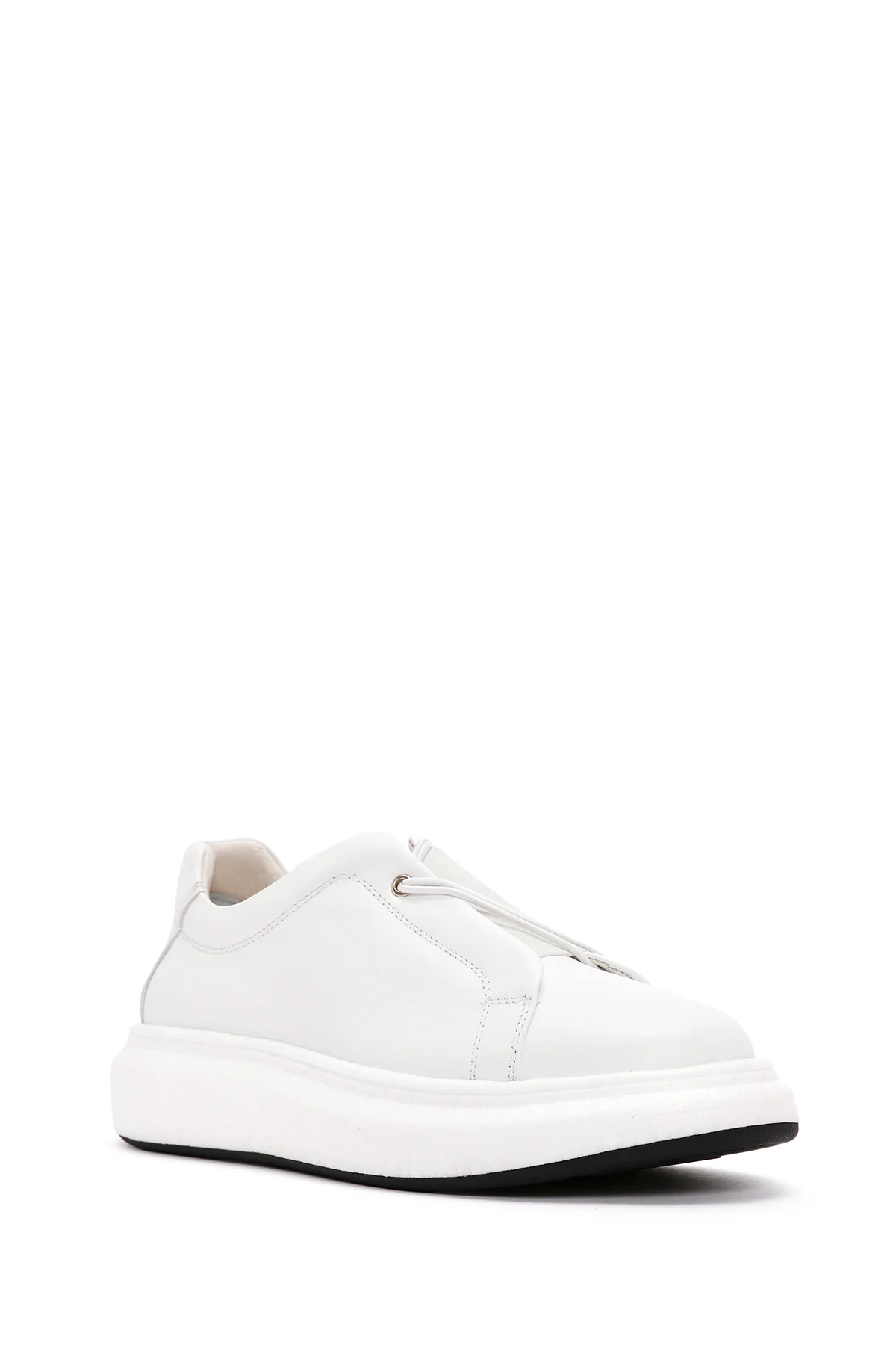 Erkek Beyaz Deri Sneaker - Image 6