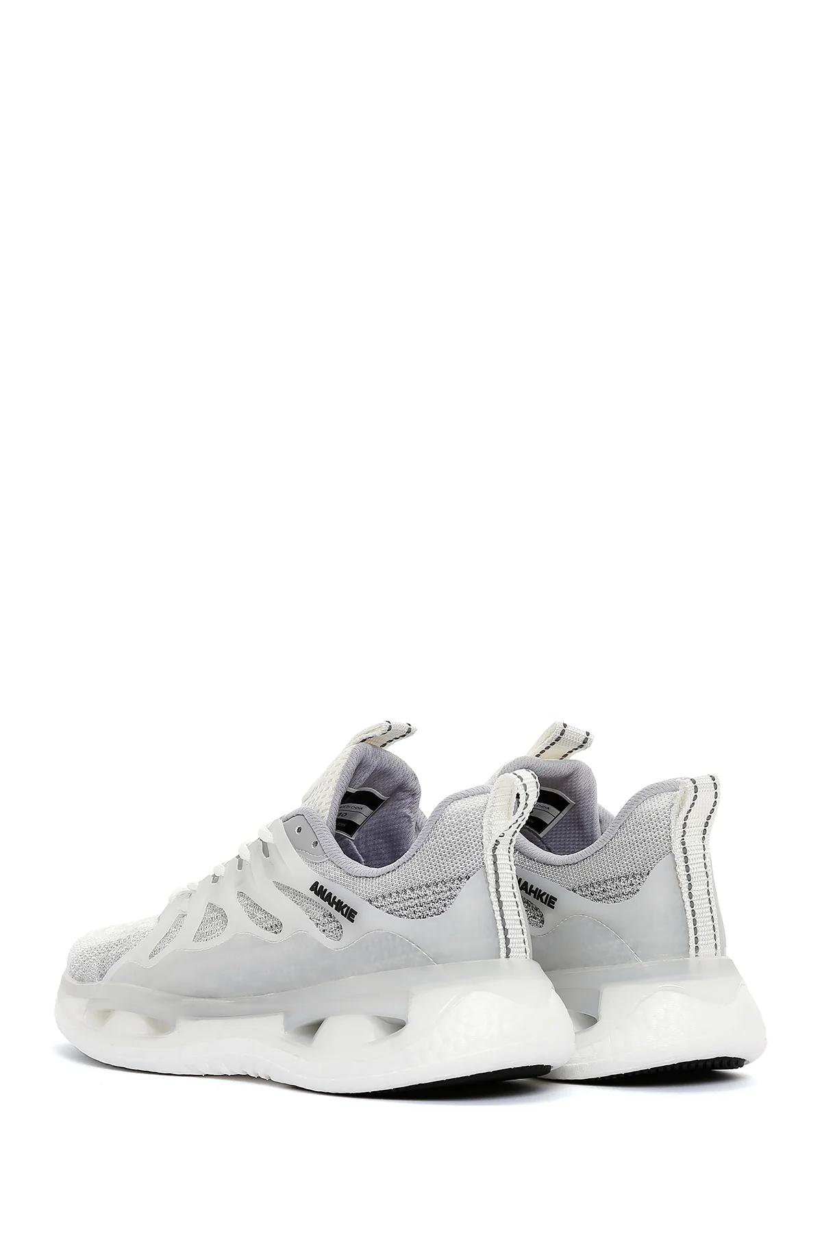 Erkek Beyaz Gri Kalın Tabanlı Sneaker - Image 5