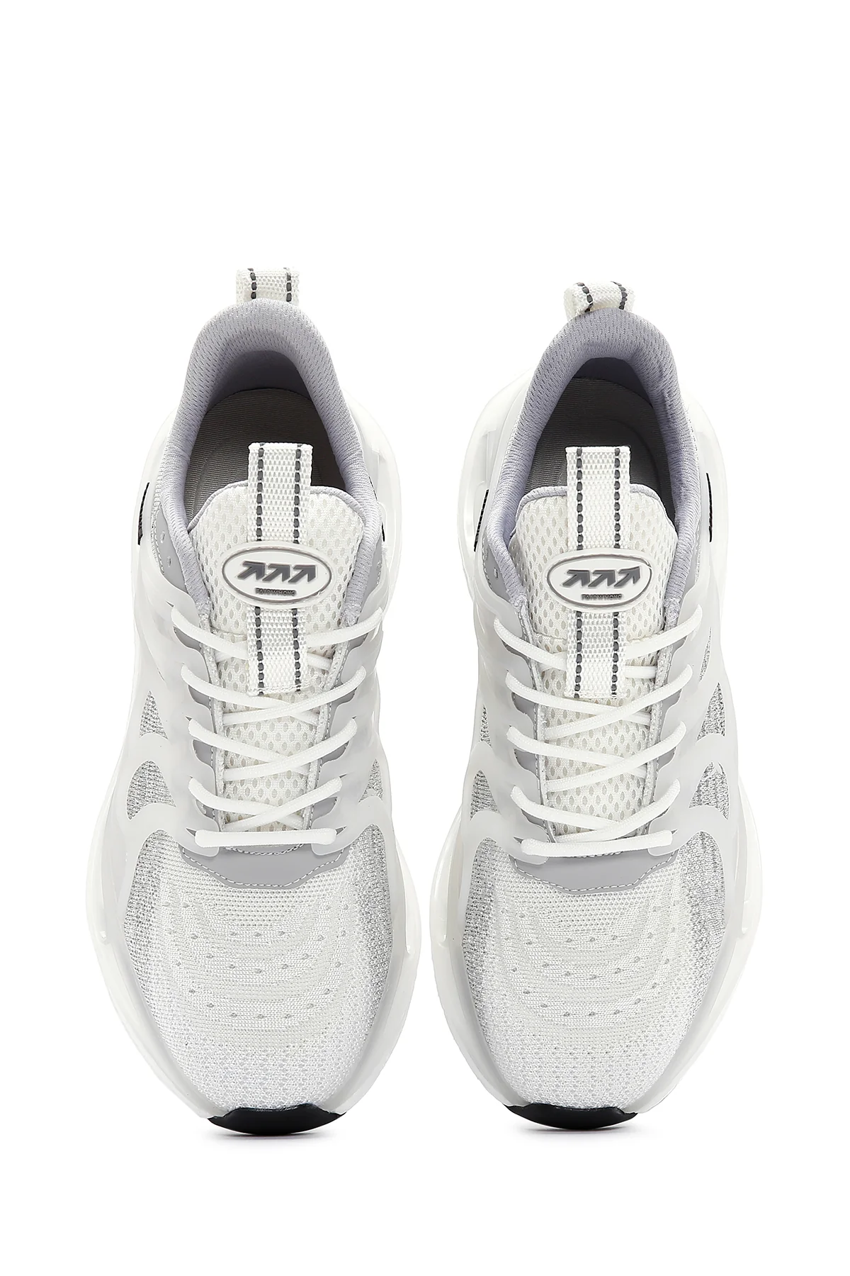 Erkek Beyaz Gri Kalın Tabanlı Sneaker - Image 6