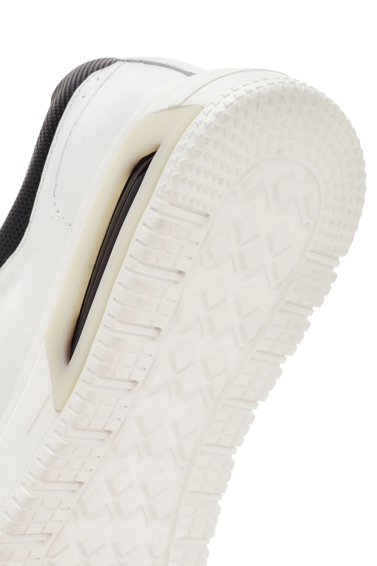 Erkek Beyaz Kalın Tabanlı Bağcıklı Deri Sneaker - Image 8