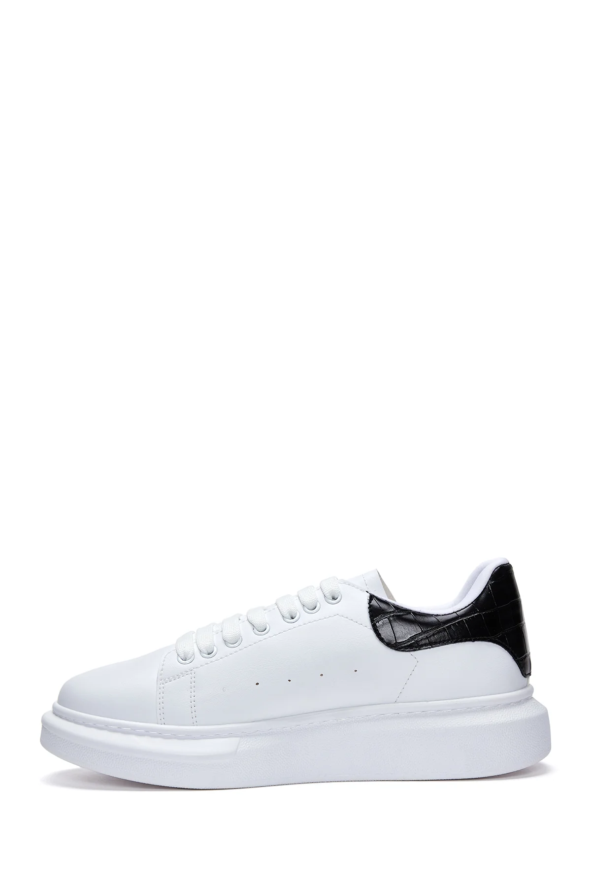 Erkek Beyaz Kalın Tabanlı Sneaker - Image 2