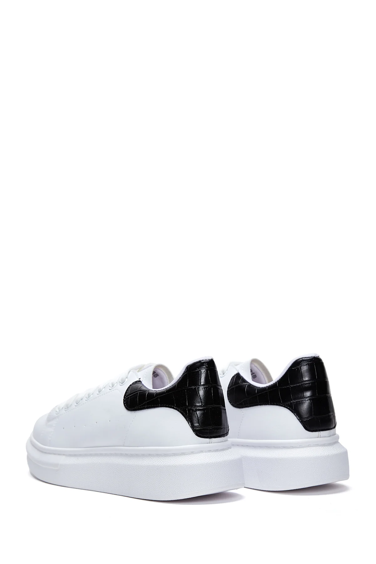 Erkek Beyaz Kalın Tabanlı Sneaker - Image 5
