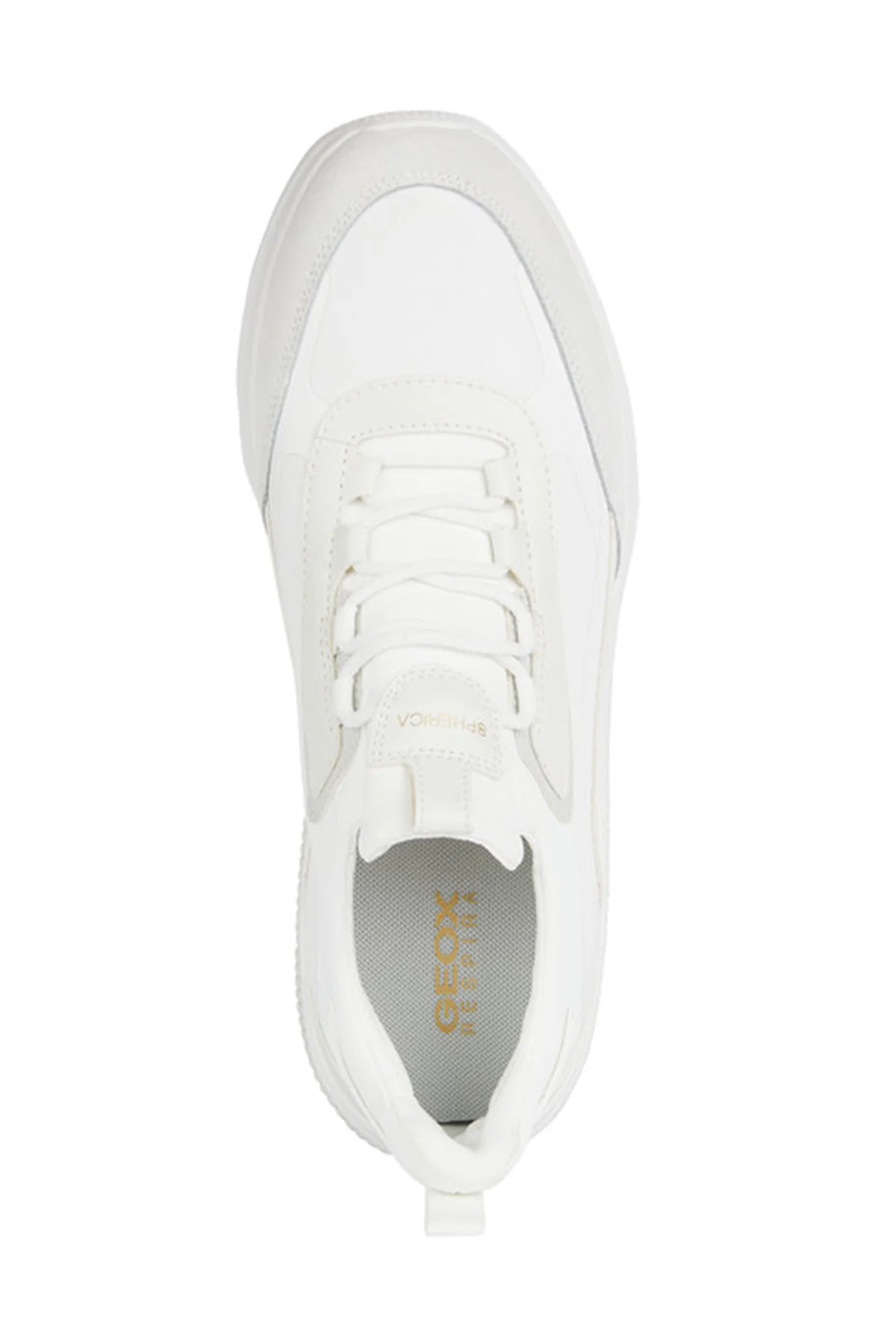 Geox Erkek Beyaz Bağcıklı Kalın Tabanlı Kumaş Sneaker - Image 5