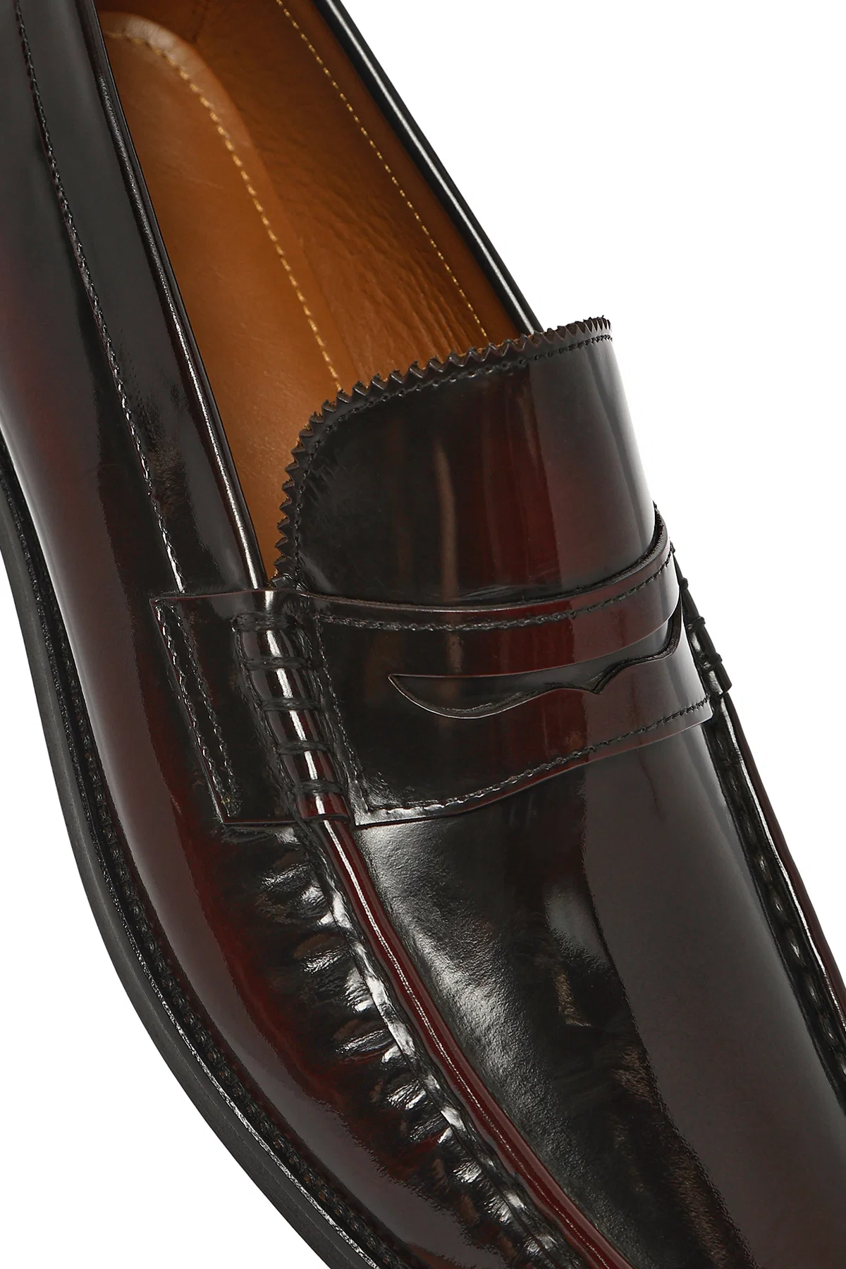 Erkek Bordo Deri Klasik Loafer - Image 9