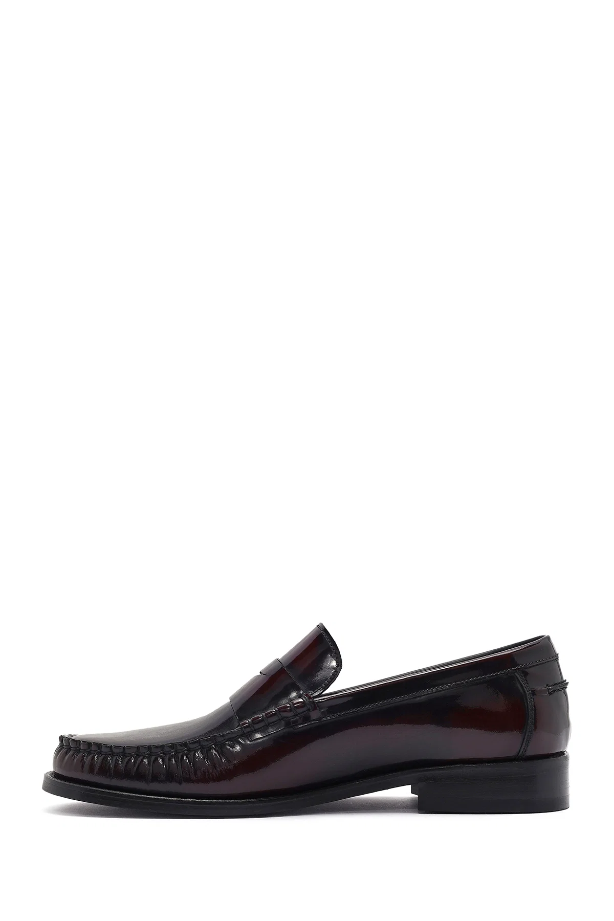 Erkek Bordo Deri Klasik Loafer - Image 2