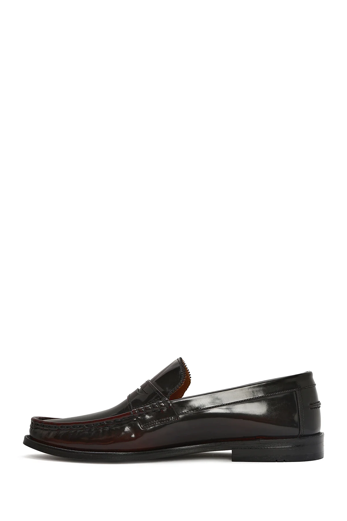 Erkek Bordo Deri Klasik Loafer - Image 3