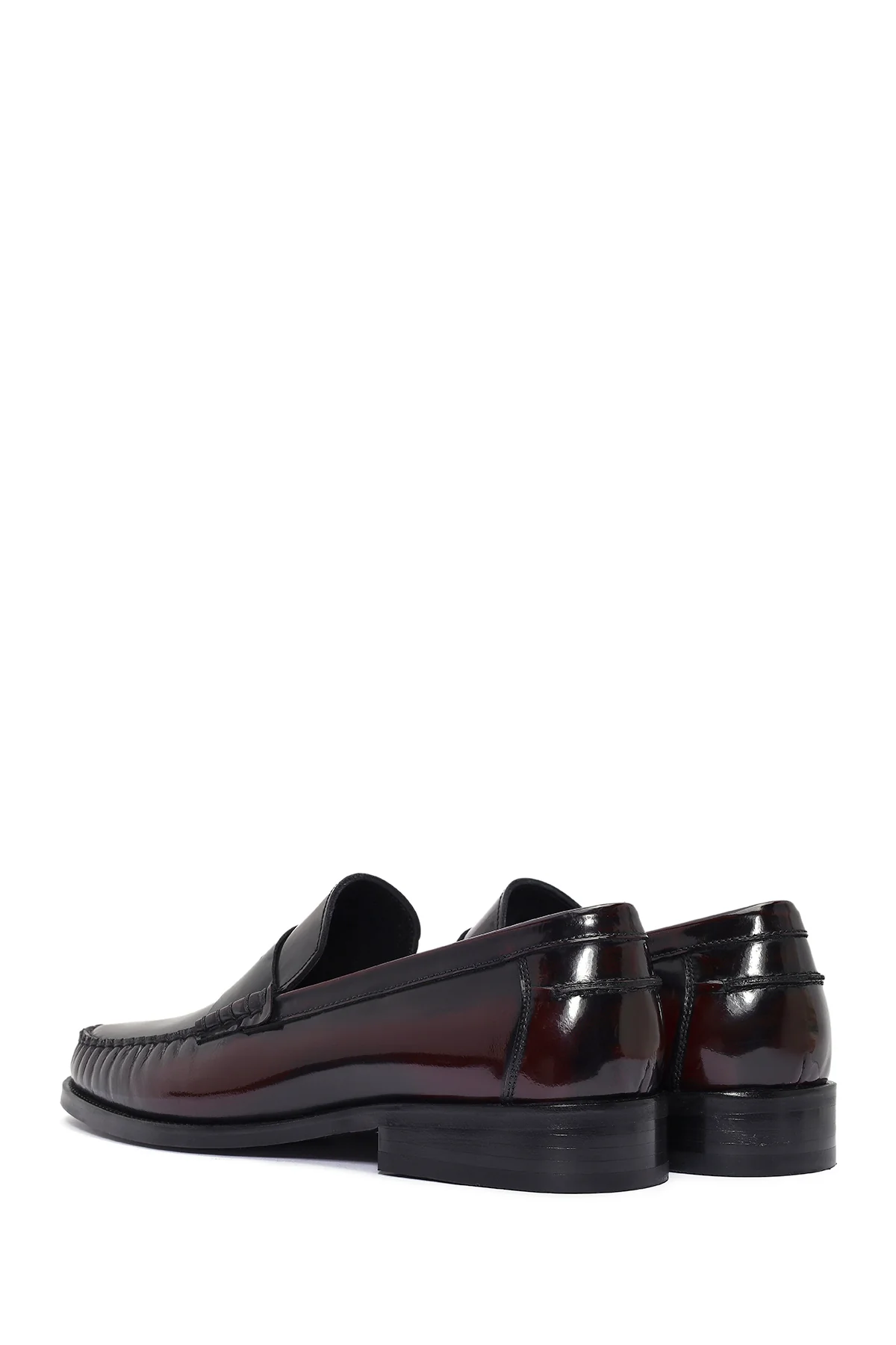 Erkek Bordo Deri Klasik Loafer - Image 6