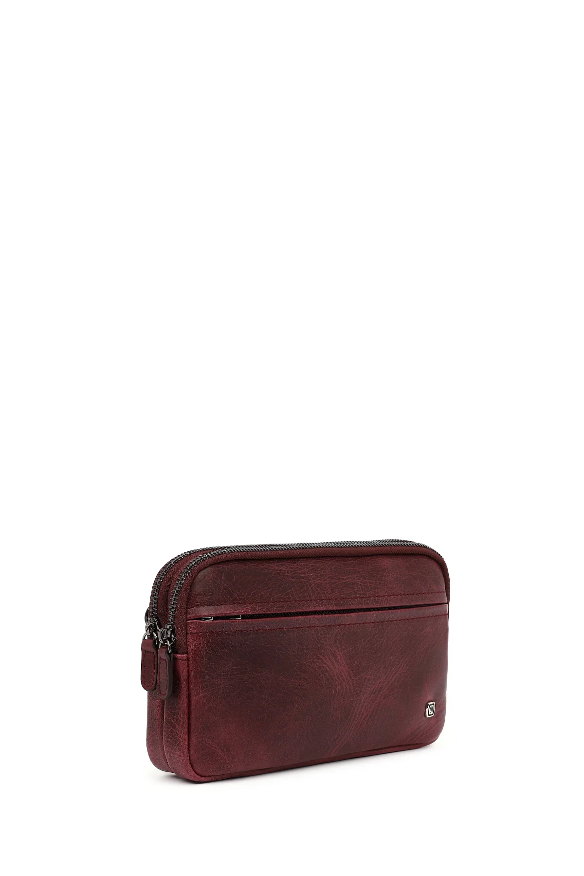 Erkek Bordo Deri Mini El Çantası - Image 5