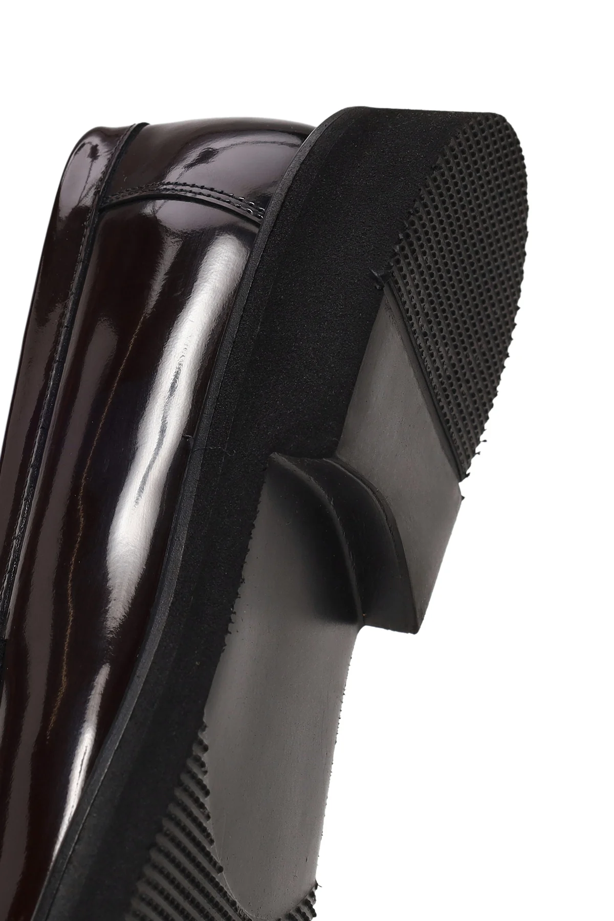 Erkek Bordo Kalın Tabanlı Deri Loafer - Image 10
