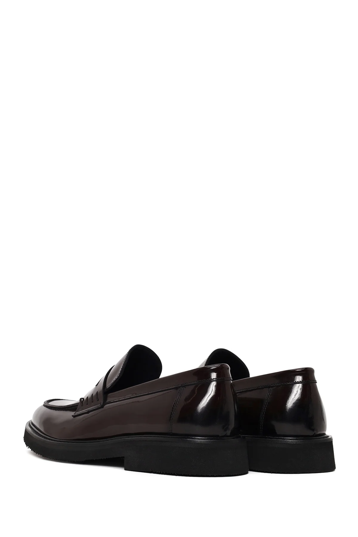 Erkek Bordo Kalın Tabanlı Deri Loafer - Image 6