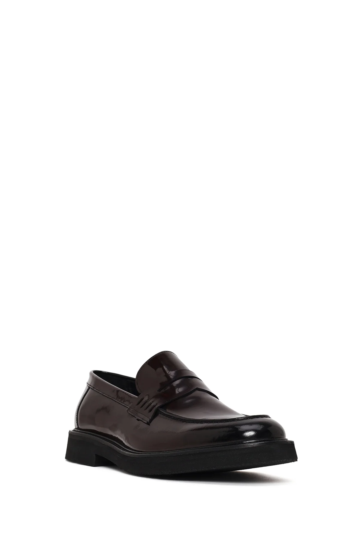 Erkek Bordo Kalın Tabanlı Deri Loafer - Image 7