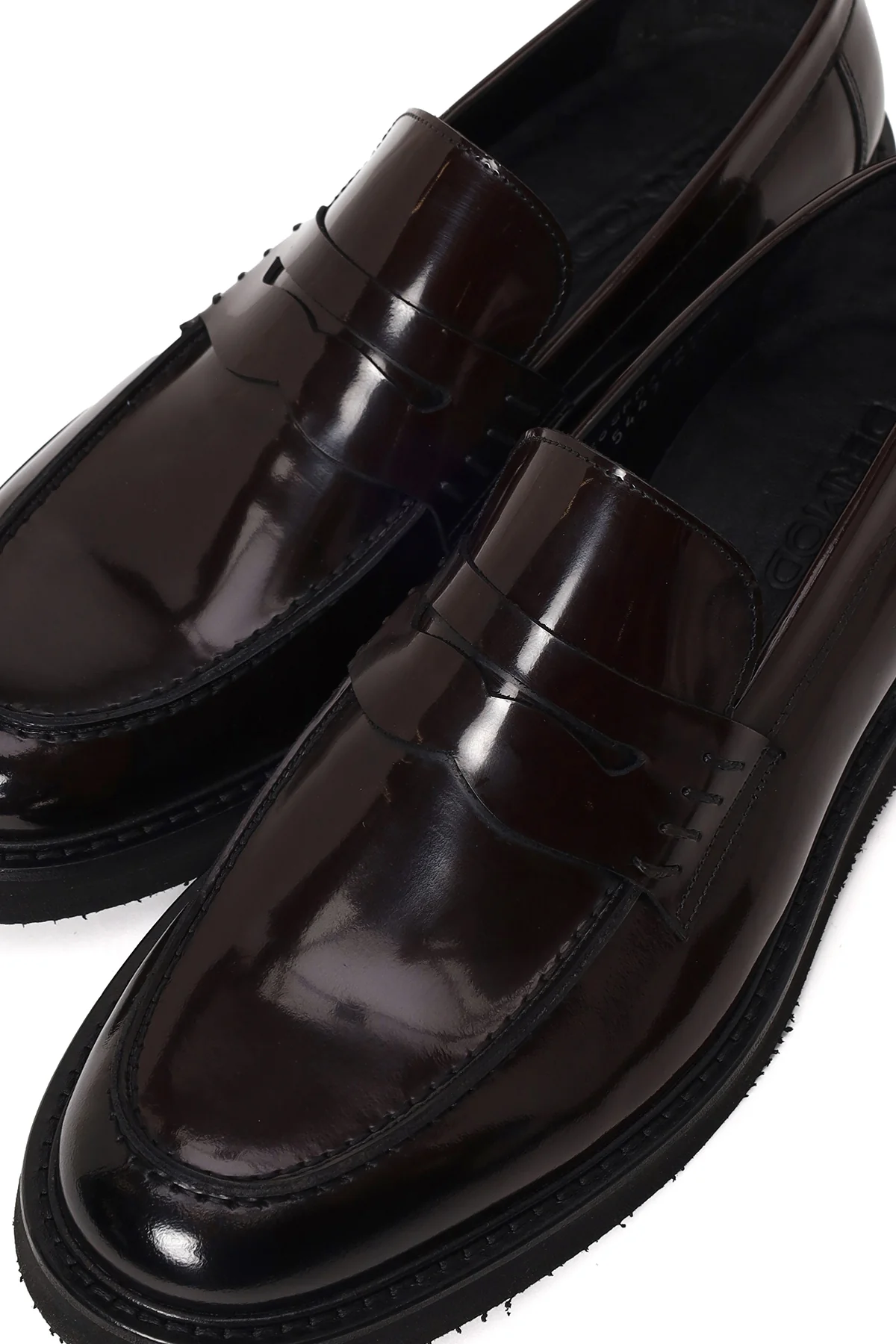 Erkek Bordo Kalın Tabanlı Deri Loafer - Image 8