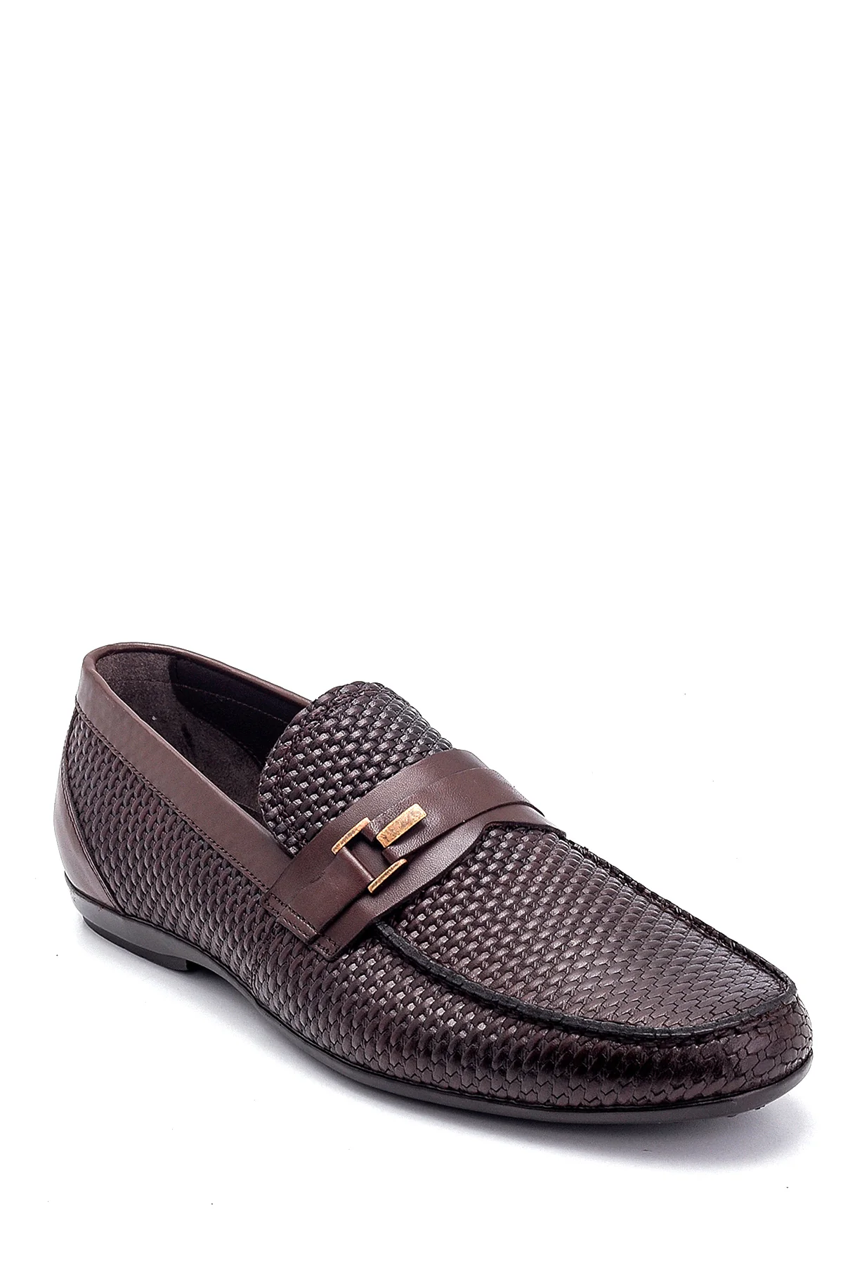 Erkek Deri Baskı Detaylı Loafer - Image 2