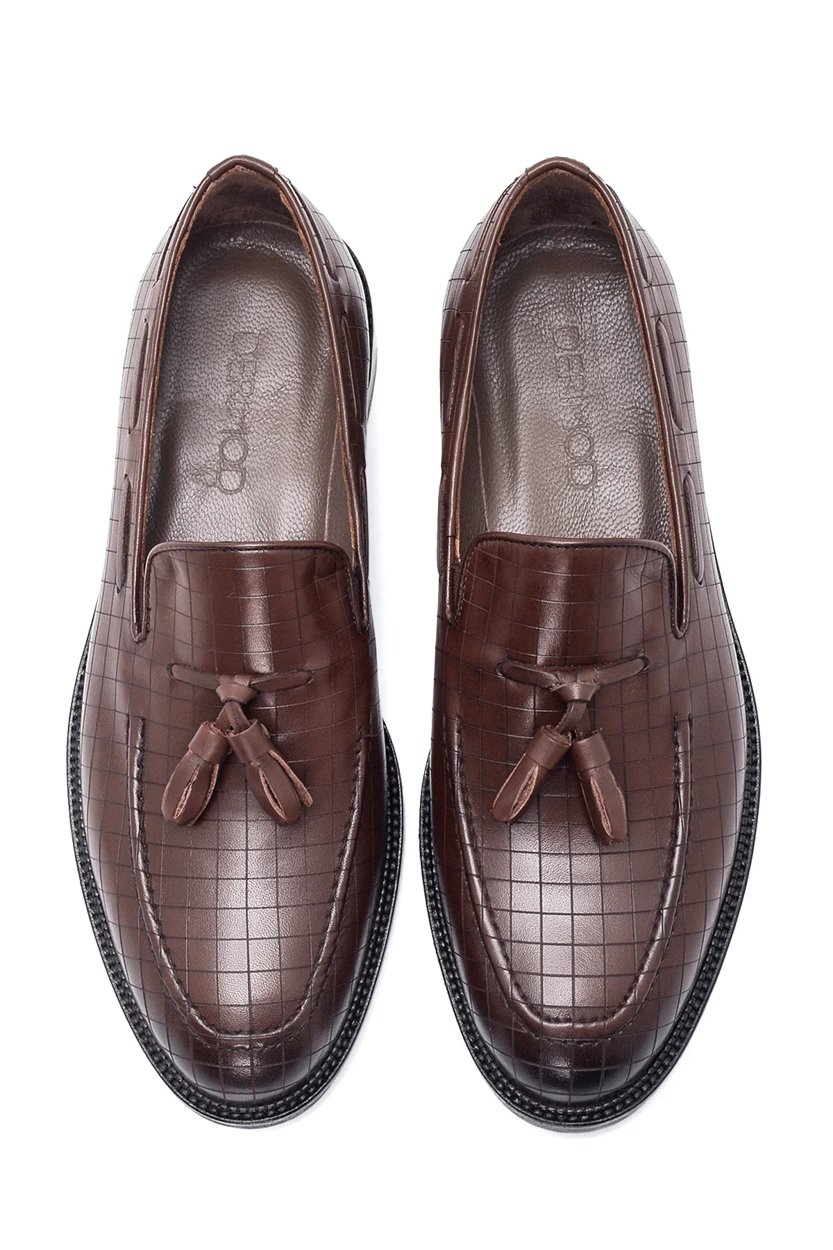 Erkek Deri Baskılı Püsküllü Loafer - Image 7