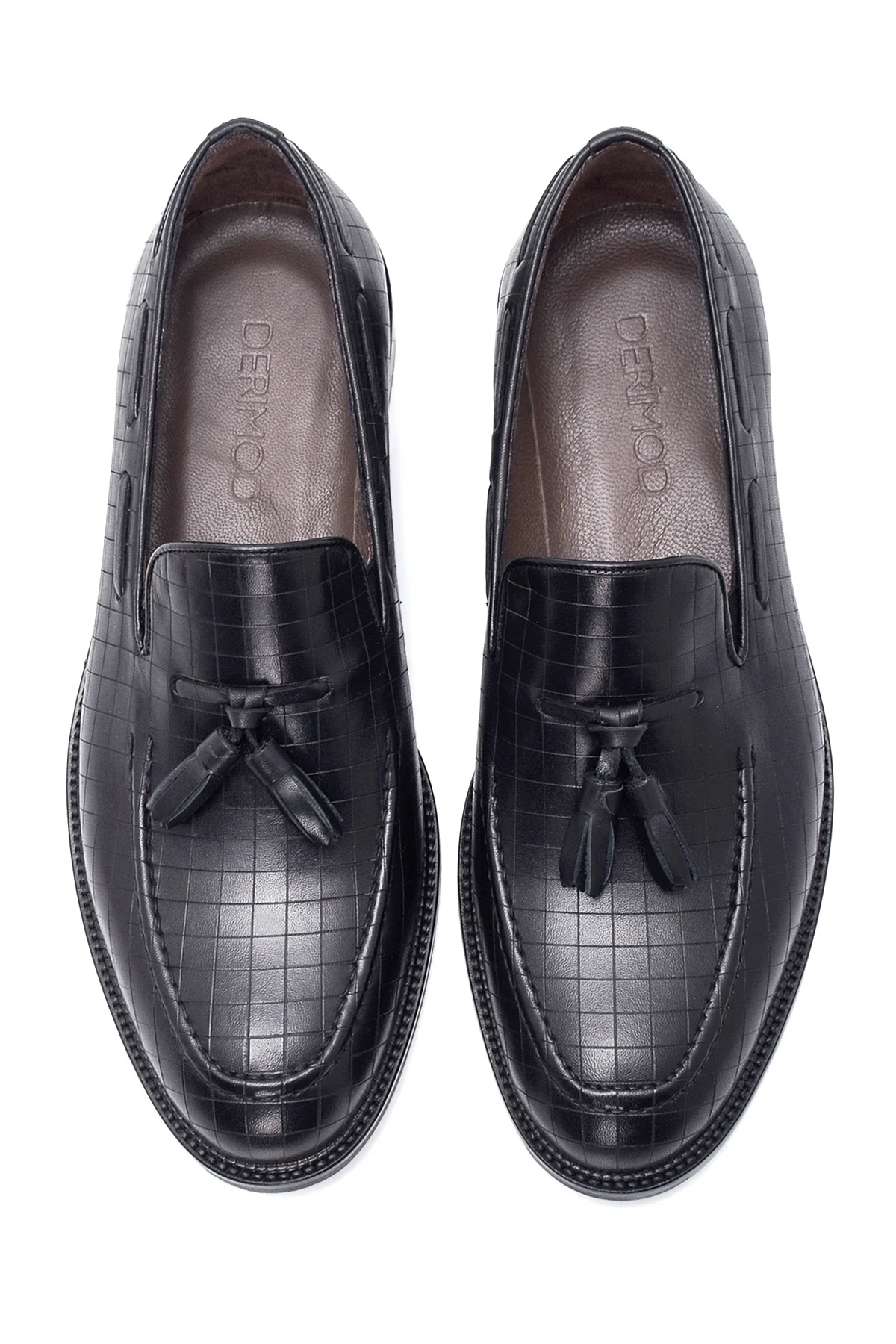 Erkek Deri Baskılı Püsküllü Loafer - Image 7