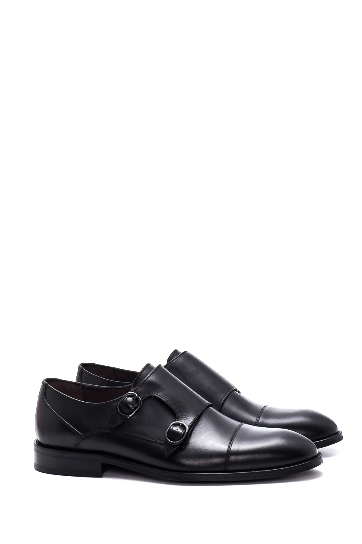 Erkek Deri Çift Tokalı Klasik Ayakkabı - Image 3