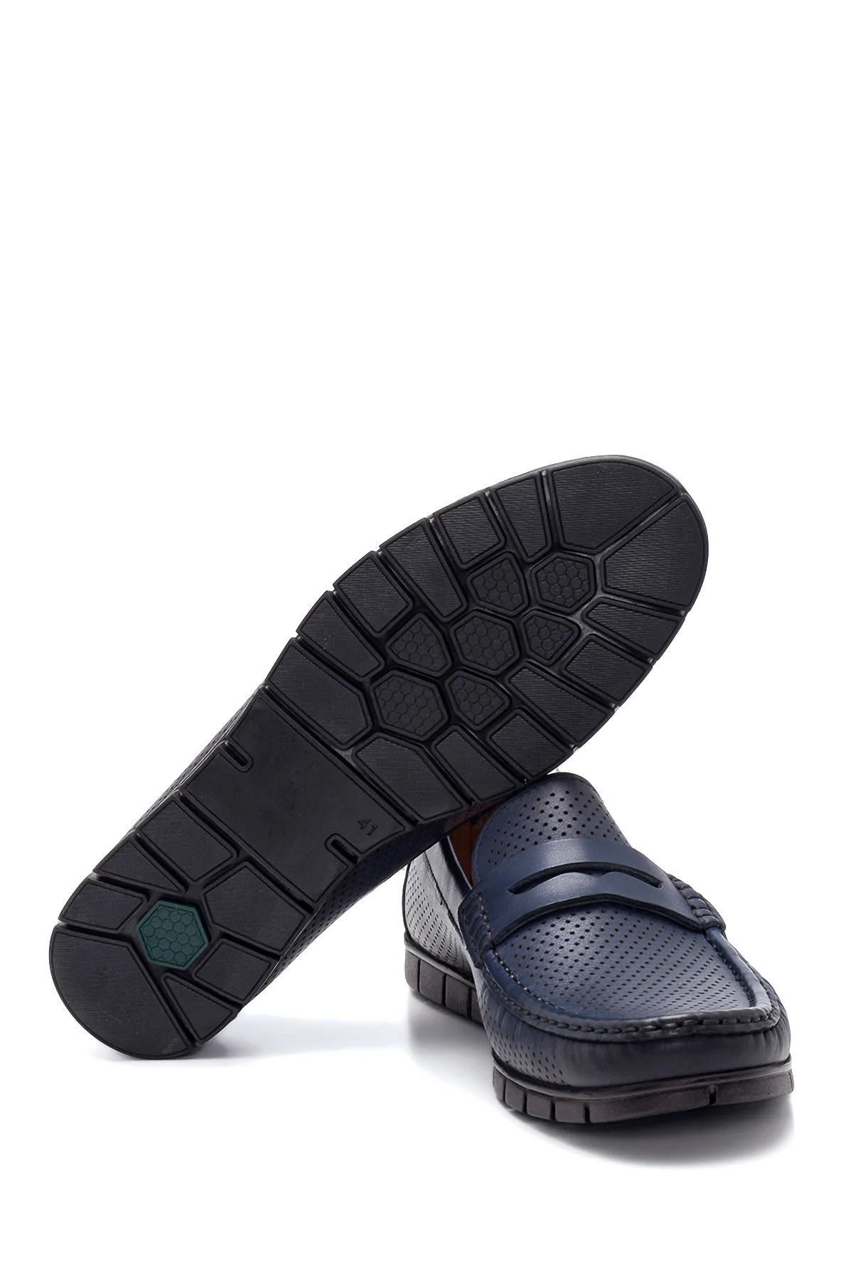 Erkek Deri Delikli Casual Loafer - Image 4