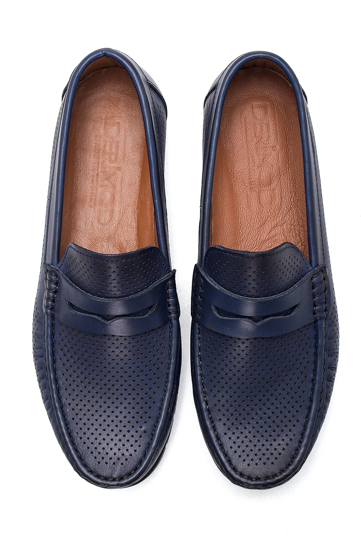 Erkek Deri Delikli Casual Loafer - Image 7