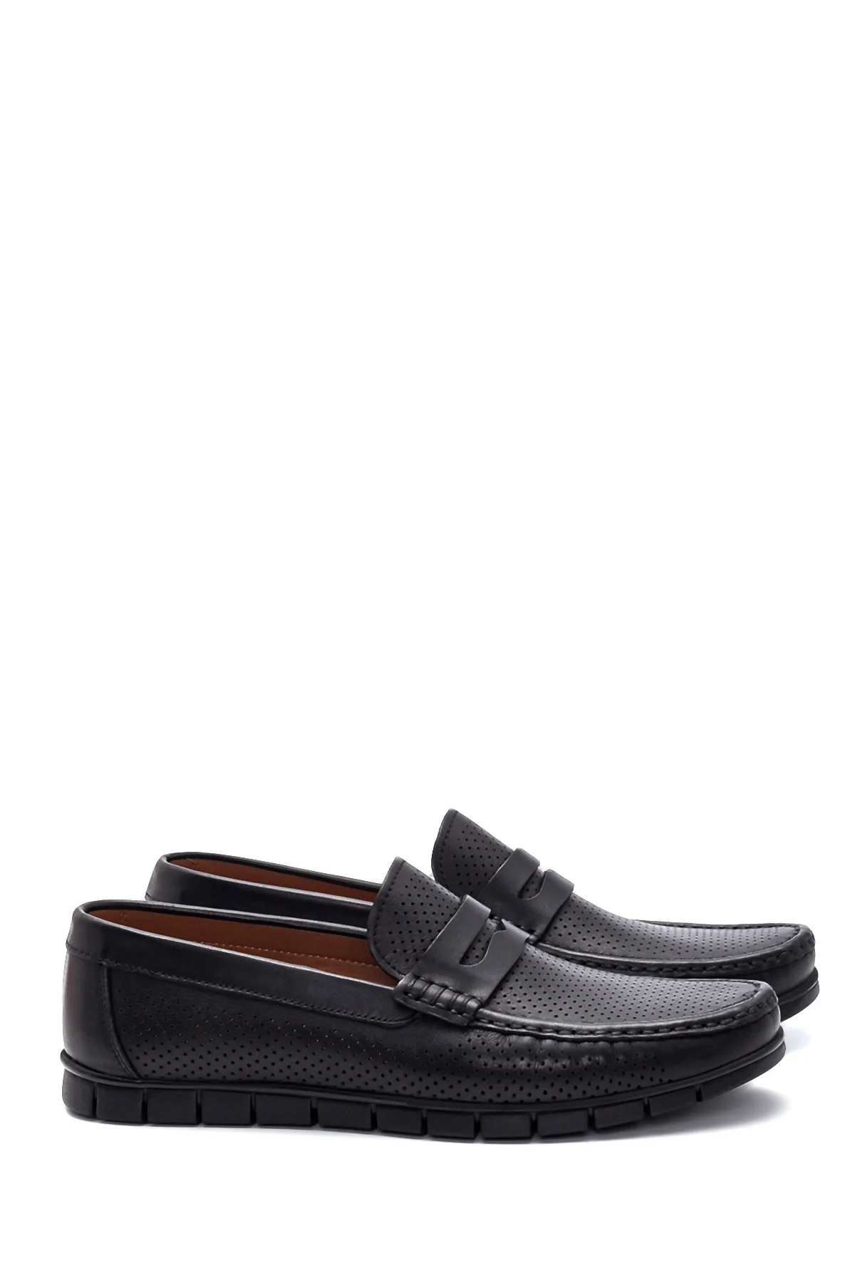 Erkek Deri Delikli Casual Loafer - Image 3