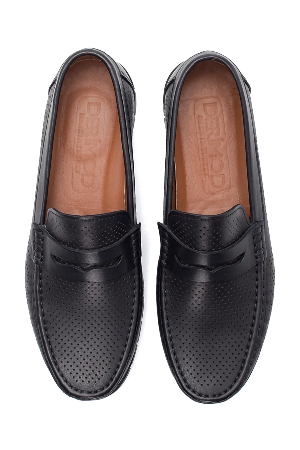 Erkek Deri Delikli Casual Loafer - Image 7