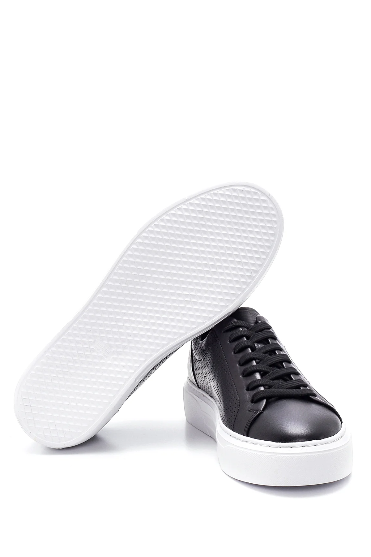 Erkek Deri Delikli Sneaker - Image 4