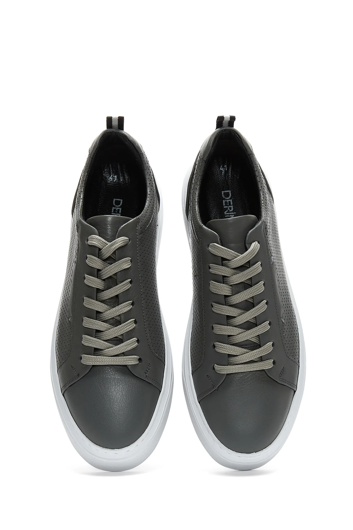 Erkek Deri Delikli Sneaker - Image 5