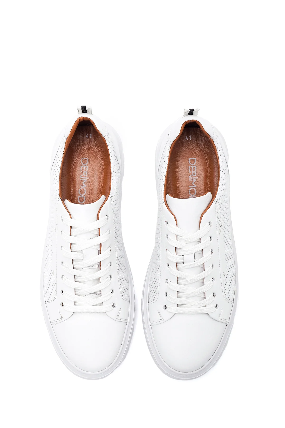 Erkek Deri Delikli Sneaker - Image 7