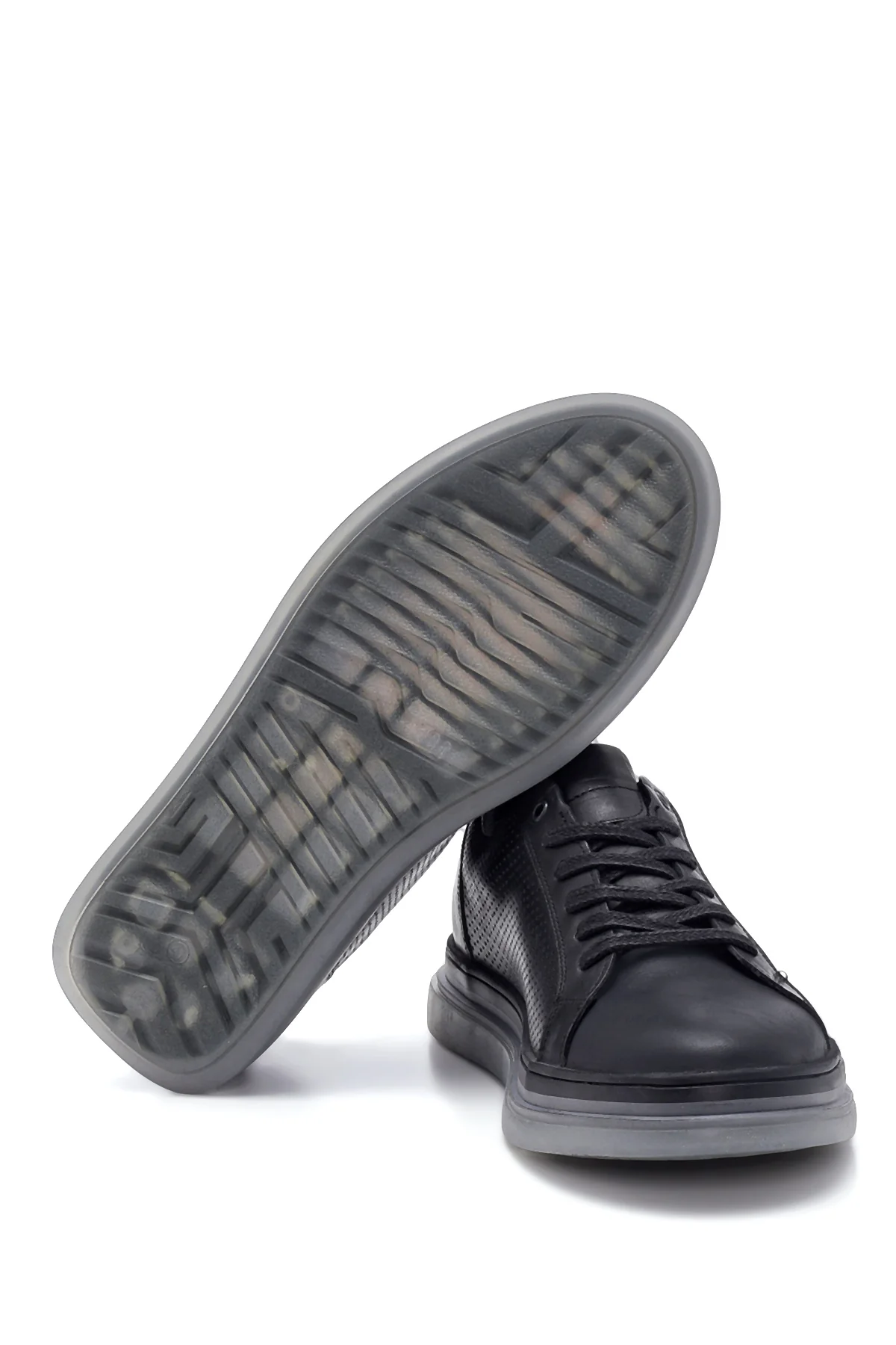 Erkek Deri Delikli Sneaker - Image 4