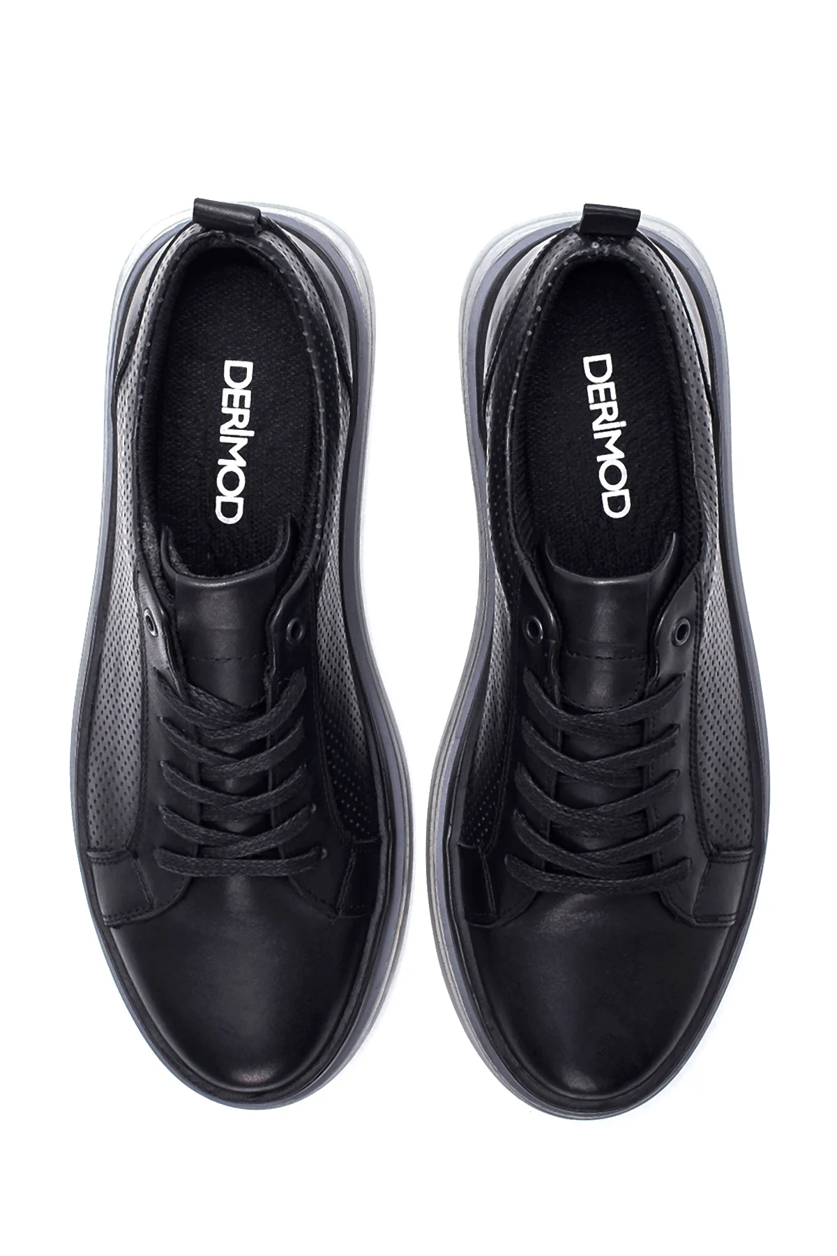 Erkek Deri Delikli Sneaker - Image 6