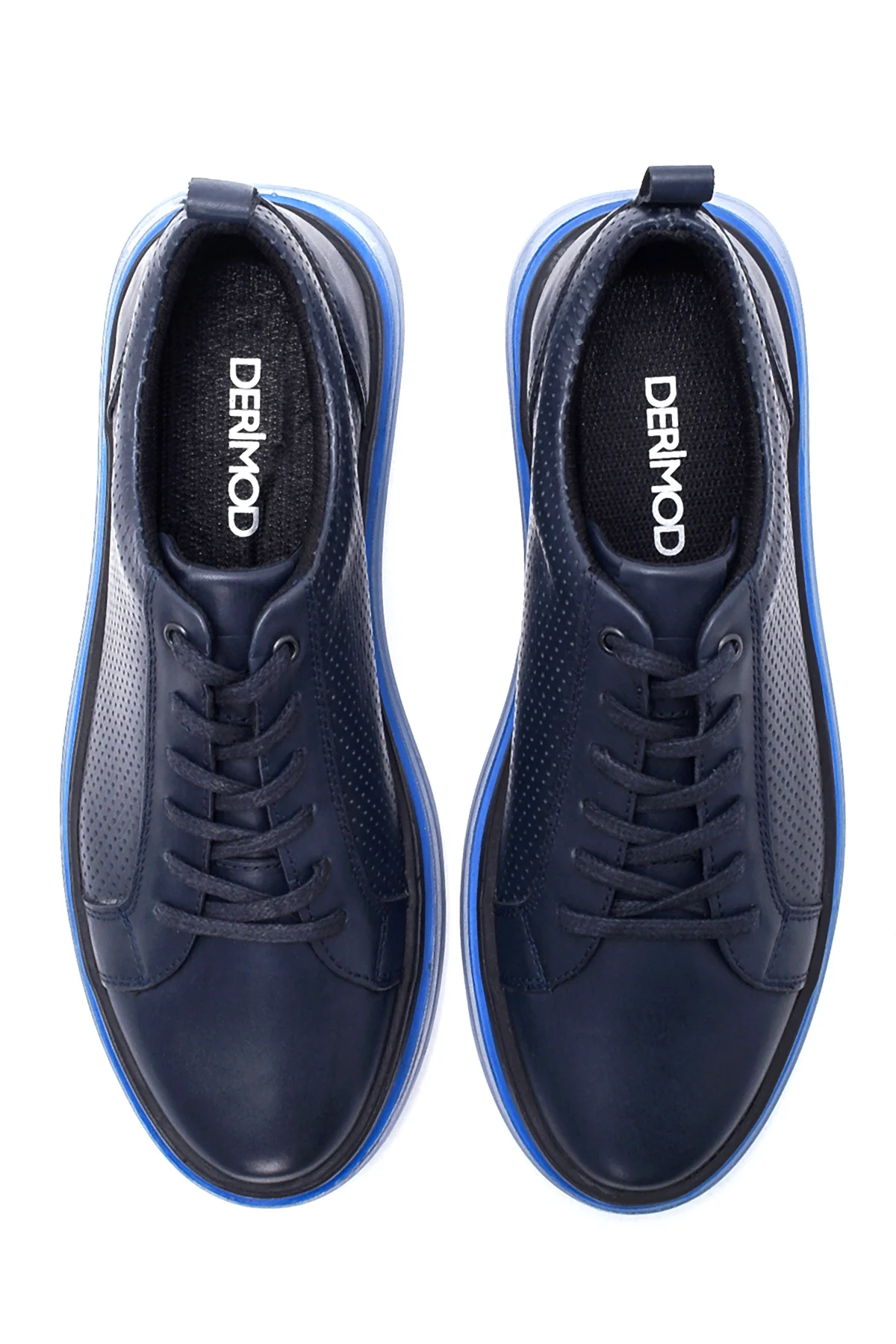 Erkek Deri Delikli Sneaker - Image 7