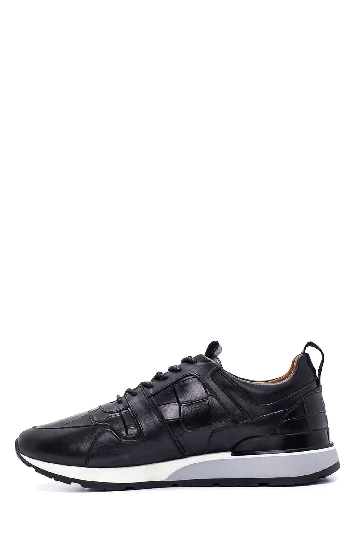 Erkek Deri Desenli Sneaker - Image 2