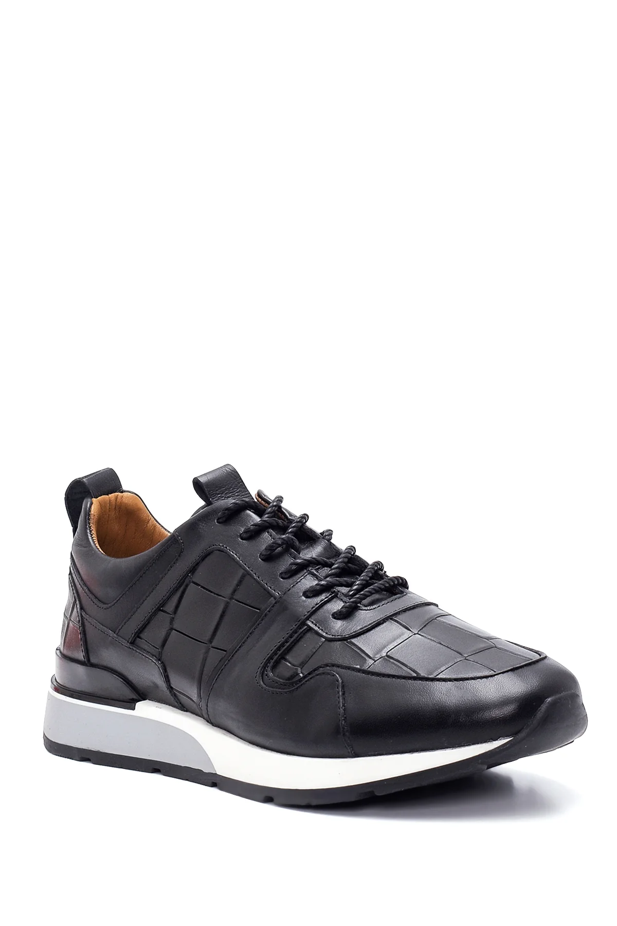 Erkek Deri Desenli Sneaker - Image 3