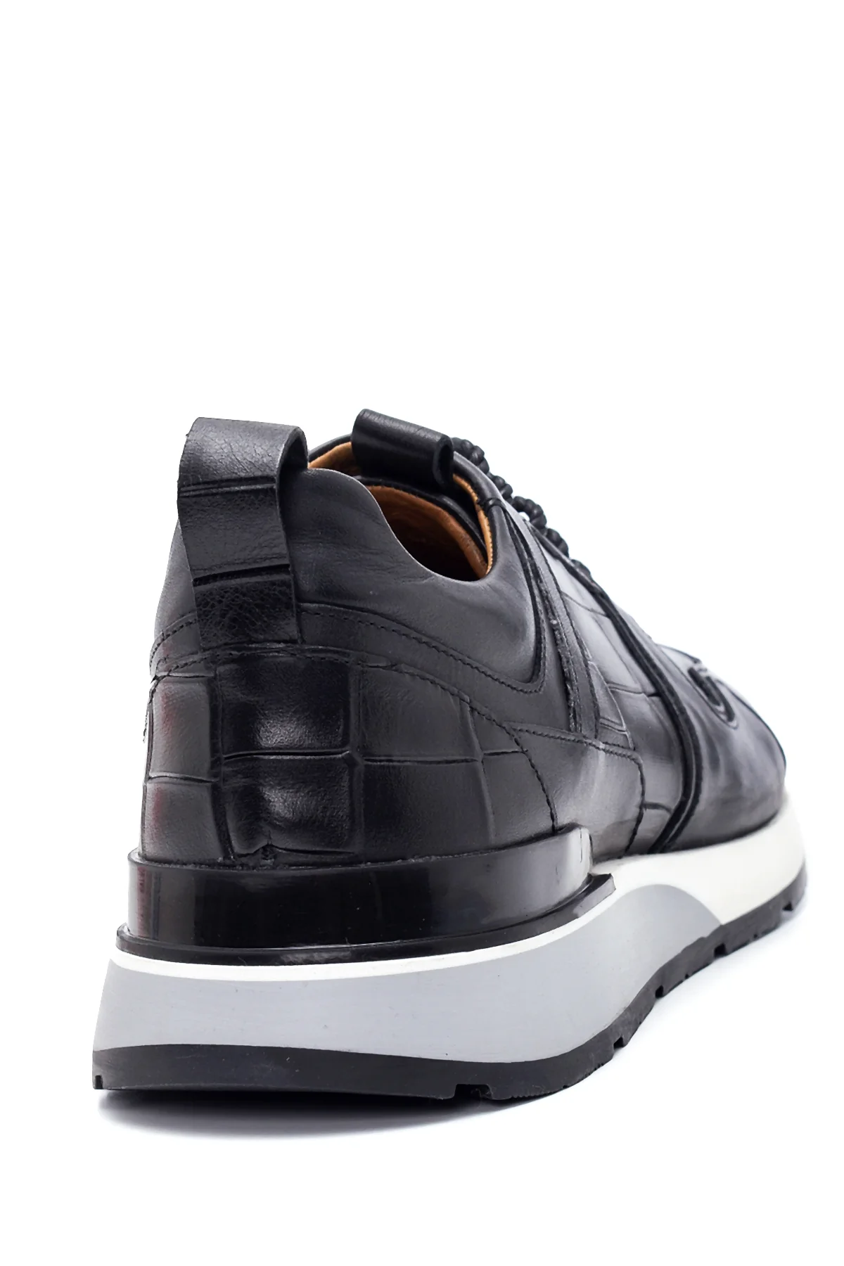 Erkek Deri Desenli Sneaker - Image 5